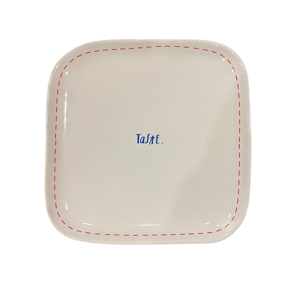NEW Rae Dunn Cream Square Plate - Picture 1 of 3